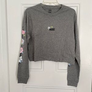 Vans cropped long sleeve t shirt